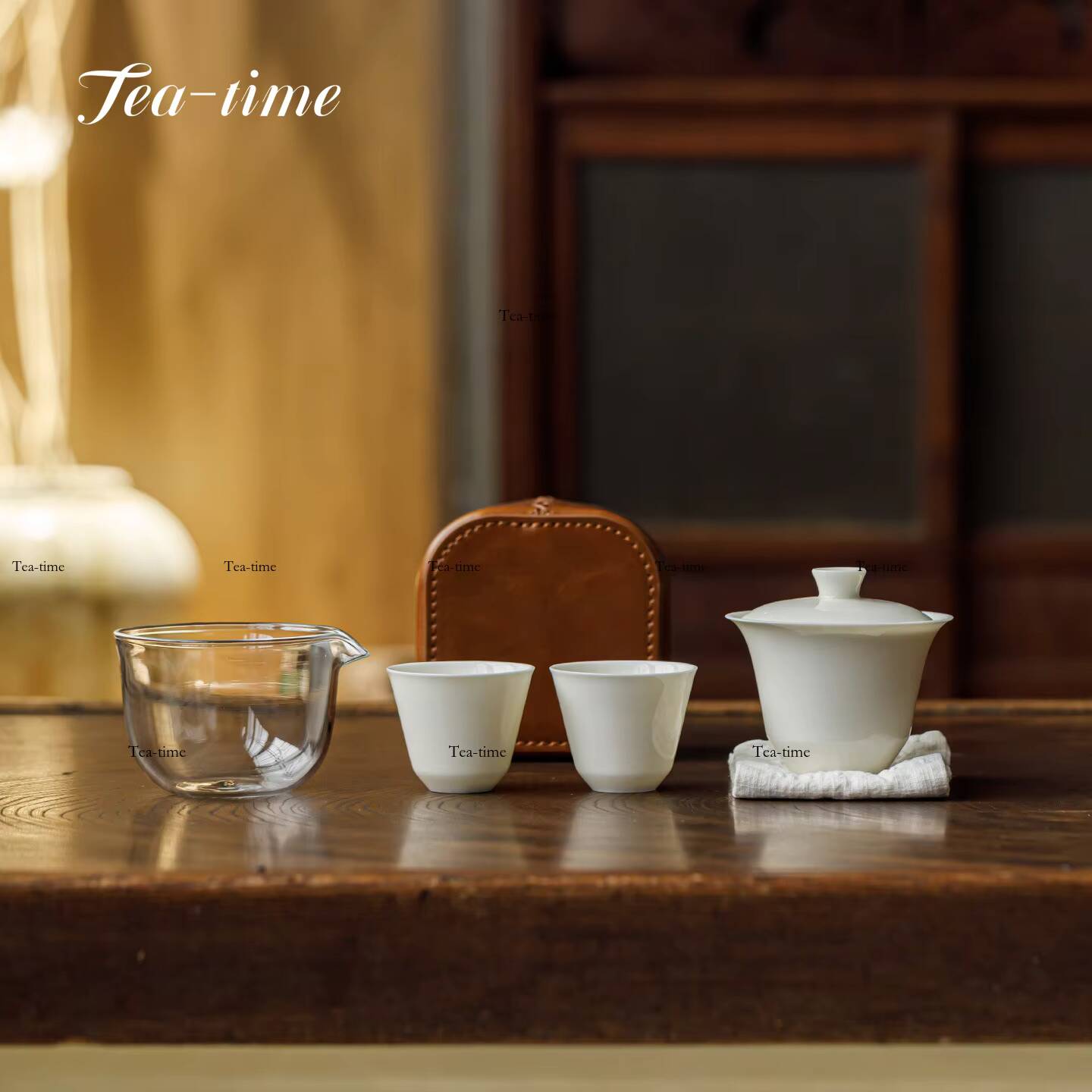 Gongfu Tea Set - Biały ceramiczny zestaw do herbaty podróżny