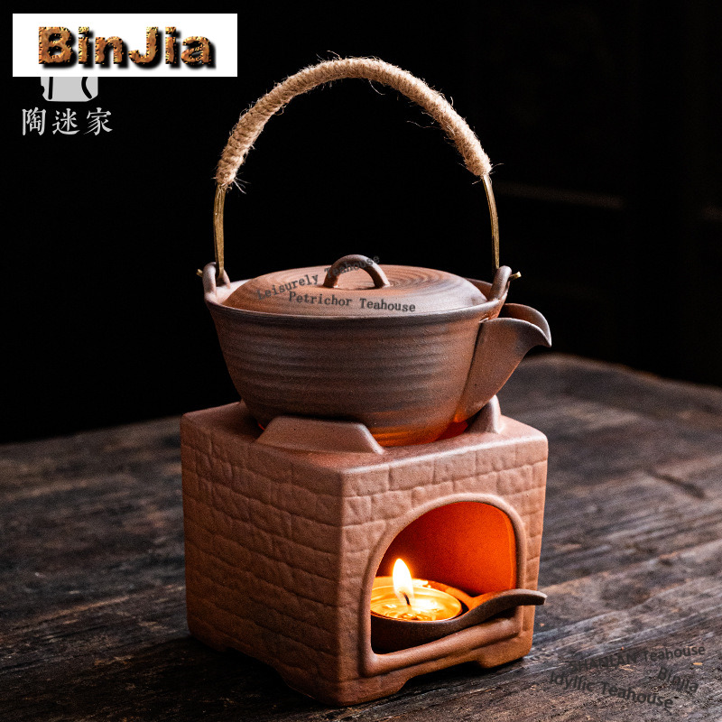 Gongfu Tea Set - Stary kamień, błoto, ciepła herbata, czajnik