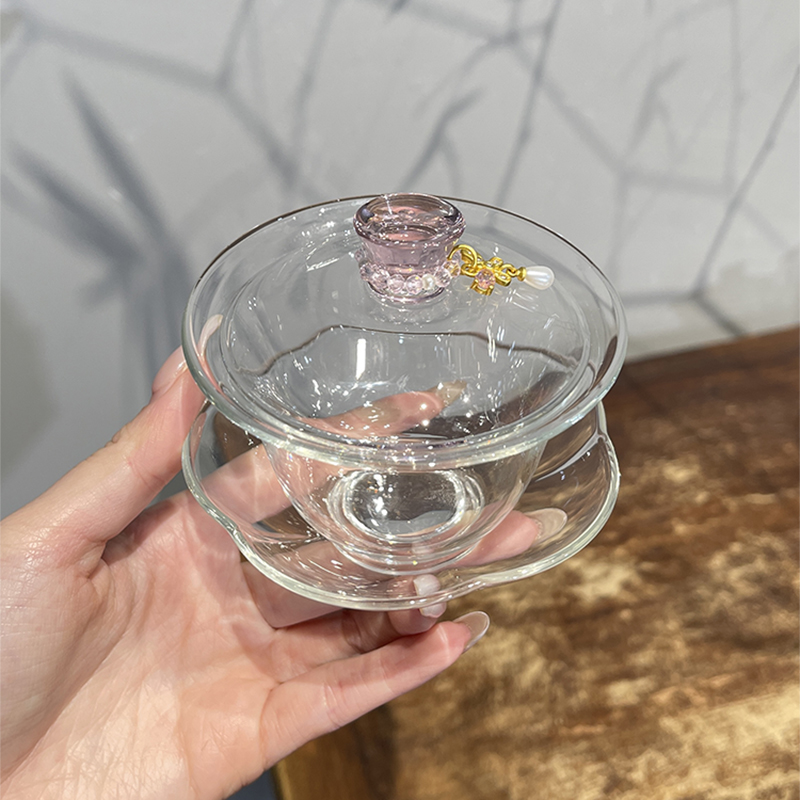 Gongfu Tea Set - Różowy zestaw do herbaty Gaiwan z