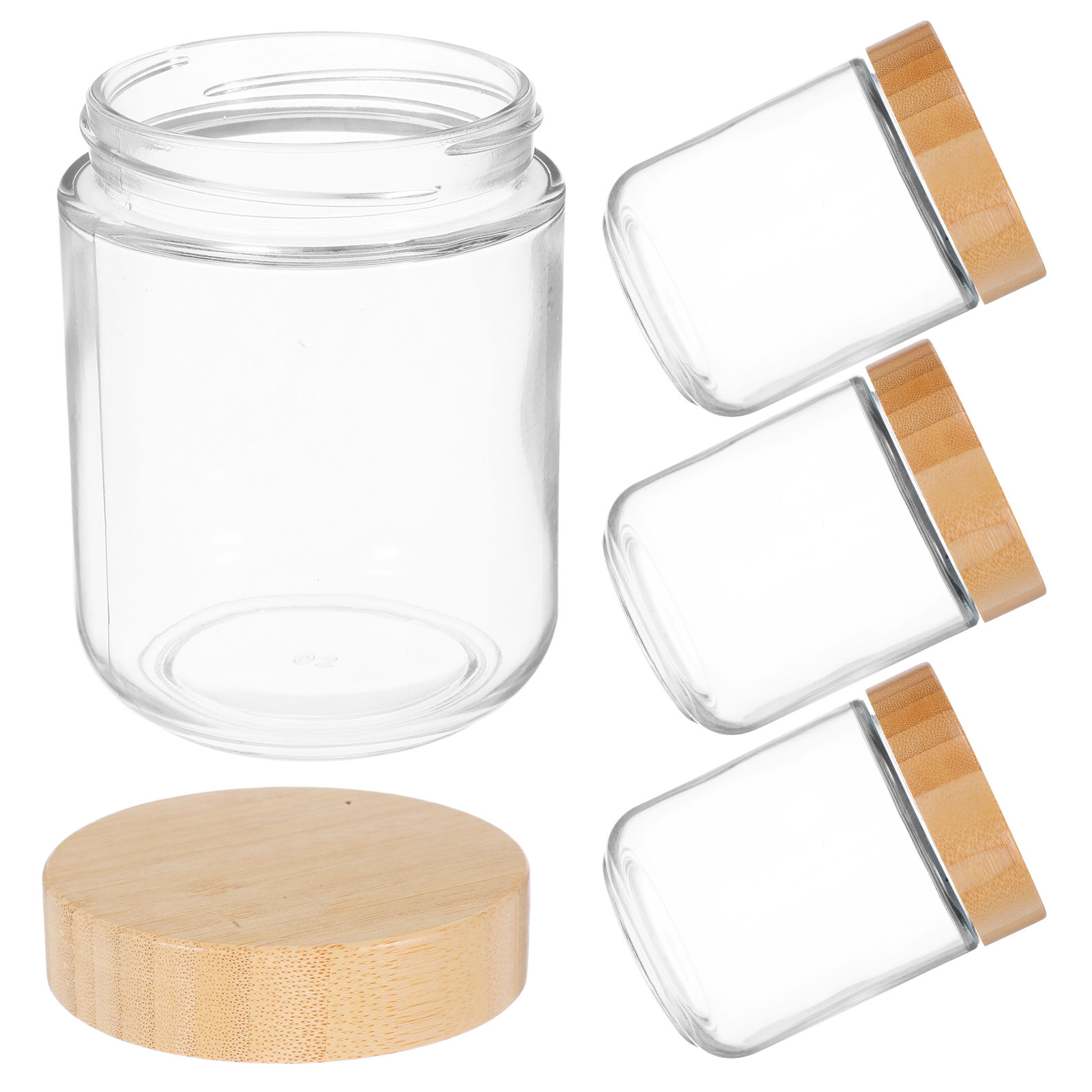 Canister Coffee Sugar Tea - 4 sztuki solidnych szklanych pojemników z