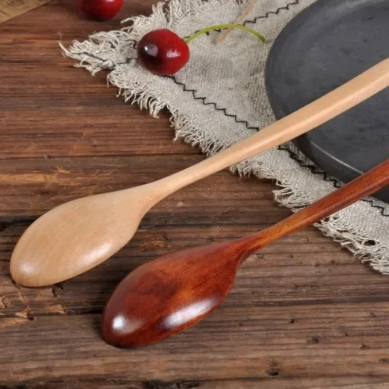 Tea Coffee Utensils - 1/2 szt. Drewniana Łyżka Zastawa Stołowa