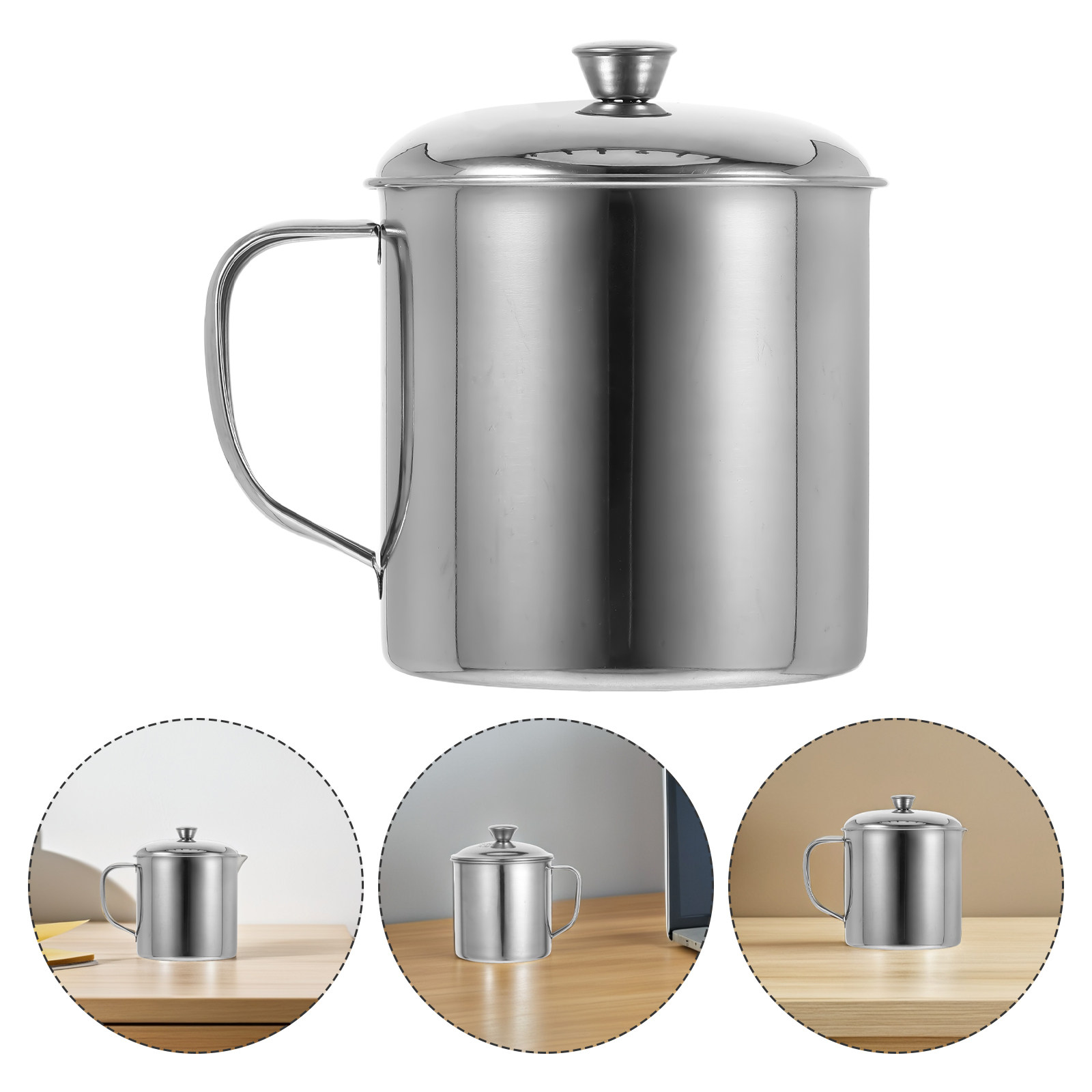 Coffee Tea & Hot Chocolate - Stalowy kubek dla dzieci z podwójną