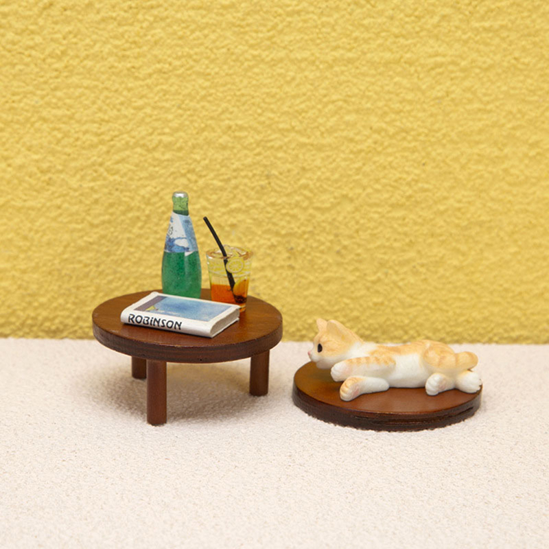 Coffee Tea House - 1/12 w skali miniaturowy drewniany okrągły