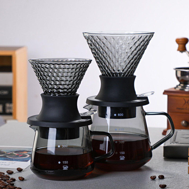 Coffee Dripper V60 - Szklany filtr do kawy wielokrotnego użytku