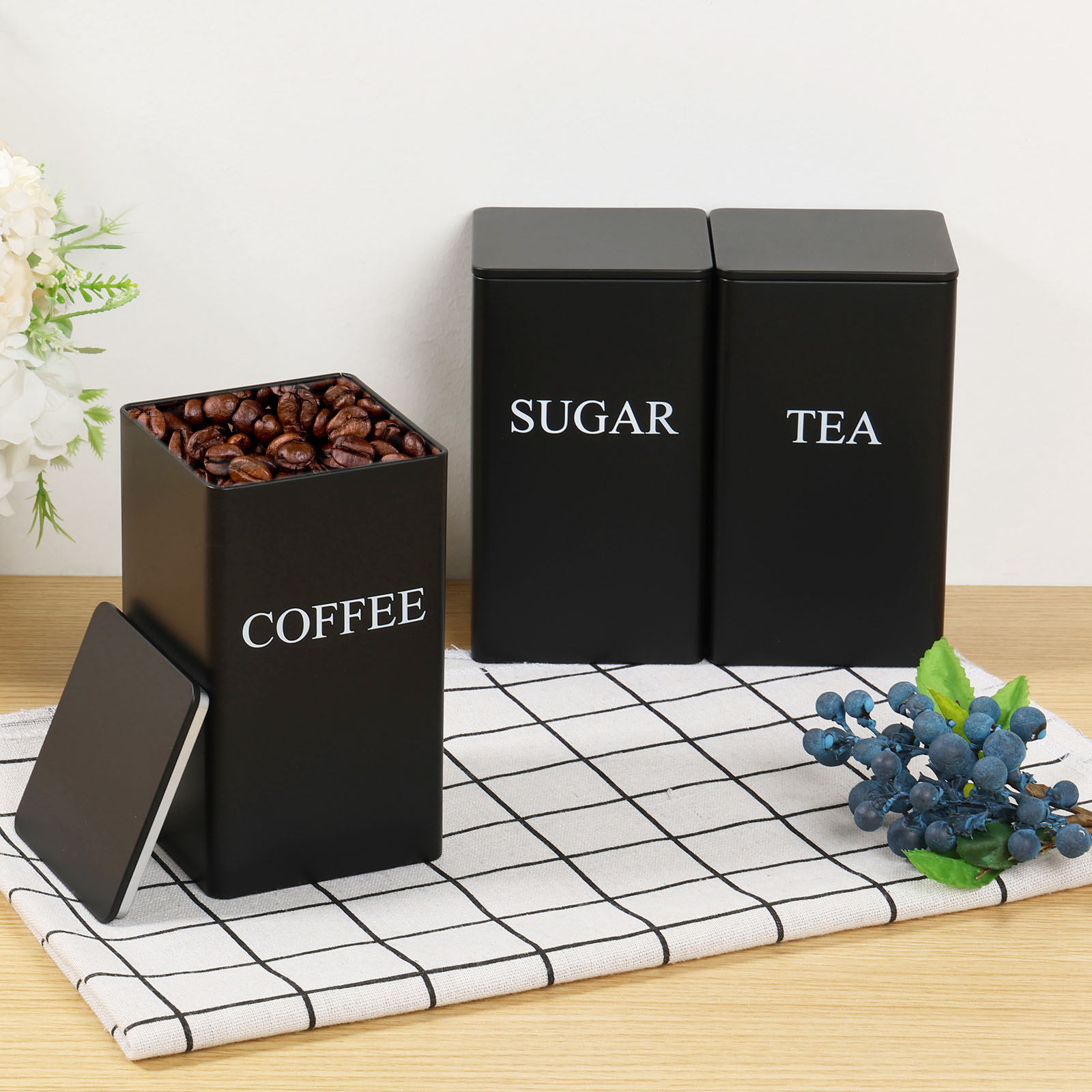 3 szt. Kanistry do przechowywa – Canister Coffee Sugar Tea recenzja i cena