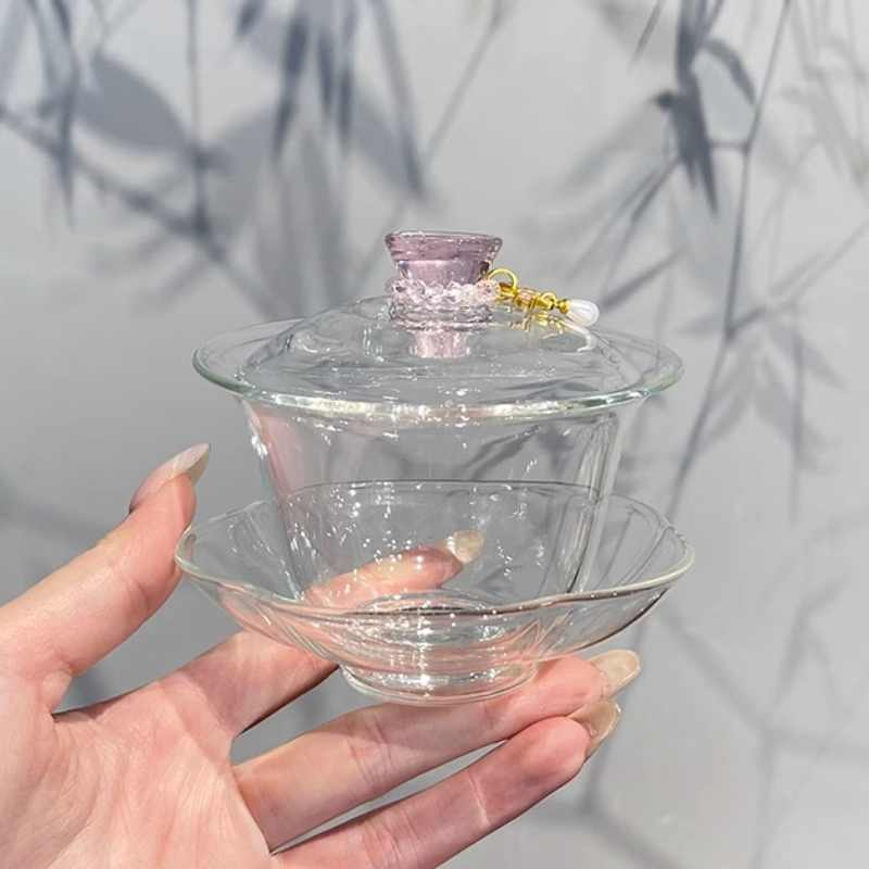 Różowy zestaw do herbaty Gaiwa – Gongfu Tea Set recenzja i cena