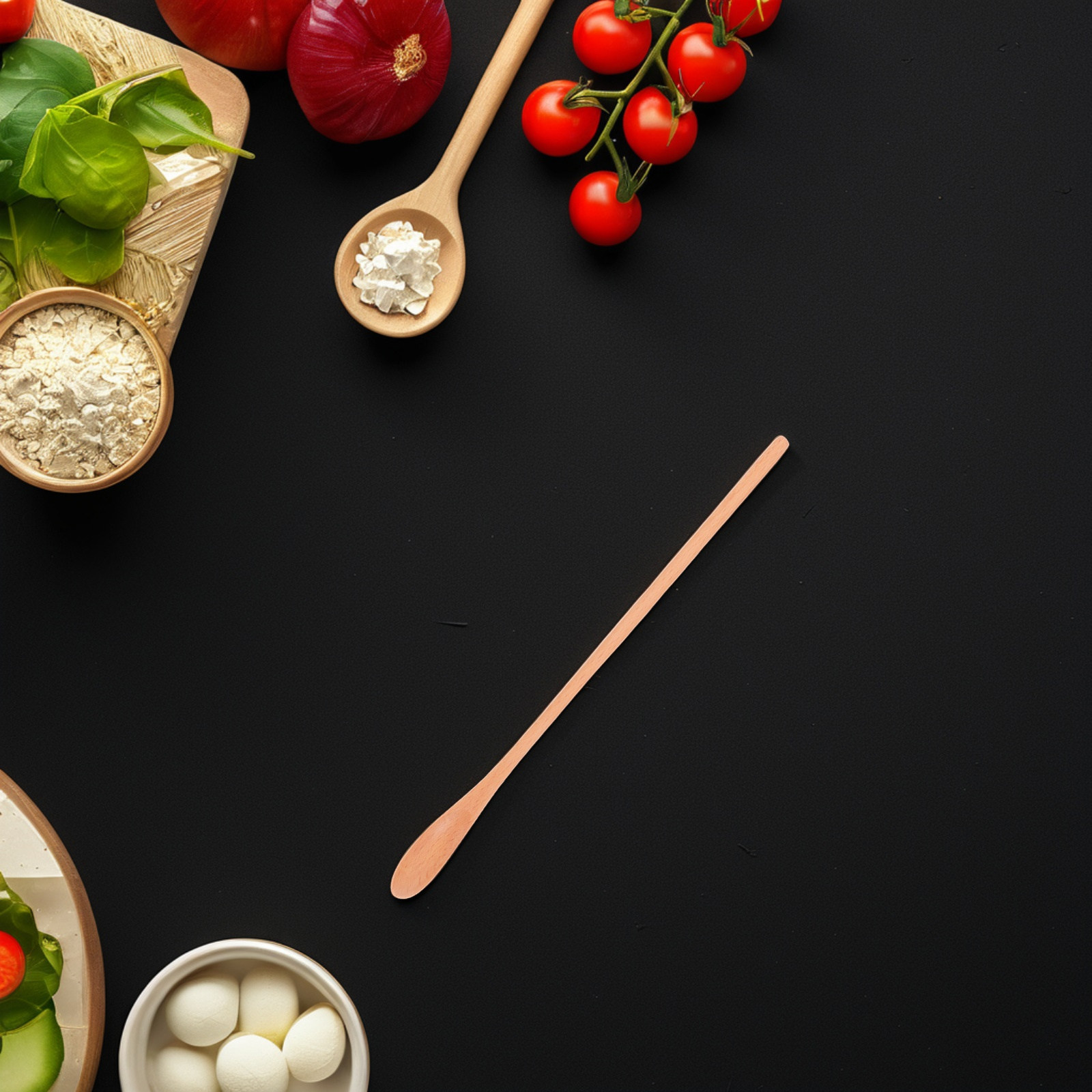 2 szt. długich drewnianych łyż – Tea Coffee Utensils recenzja i cena
