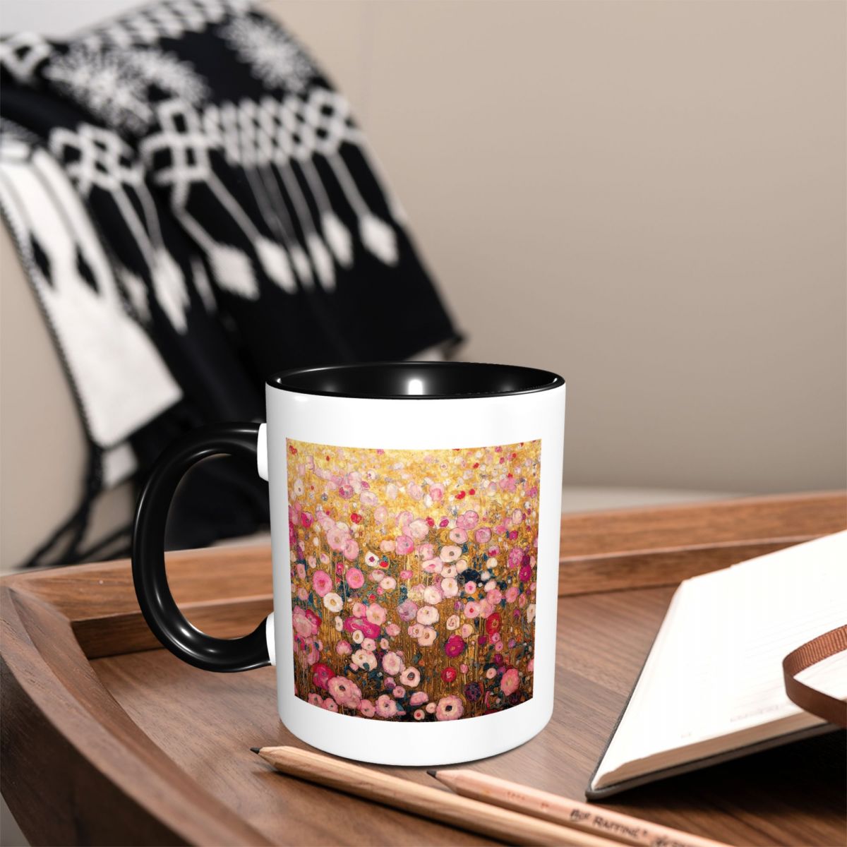 Kubek Gustav Klimt Różowy Kwia – Coffee Tea Gardens recenzja i cena