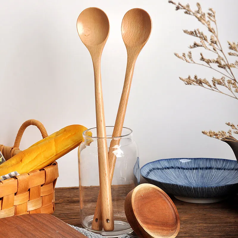 1 szt. Drewniana Łyżka Sztućce – Tea Coffee Utensils recenzja i cena