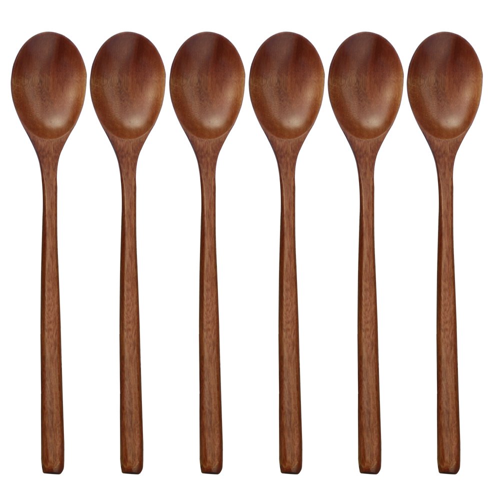 6 szt. Drewniane Łyżki Zastawa – Tea Coffee Utensils recenzja i cena