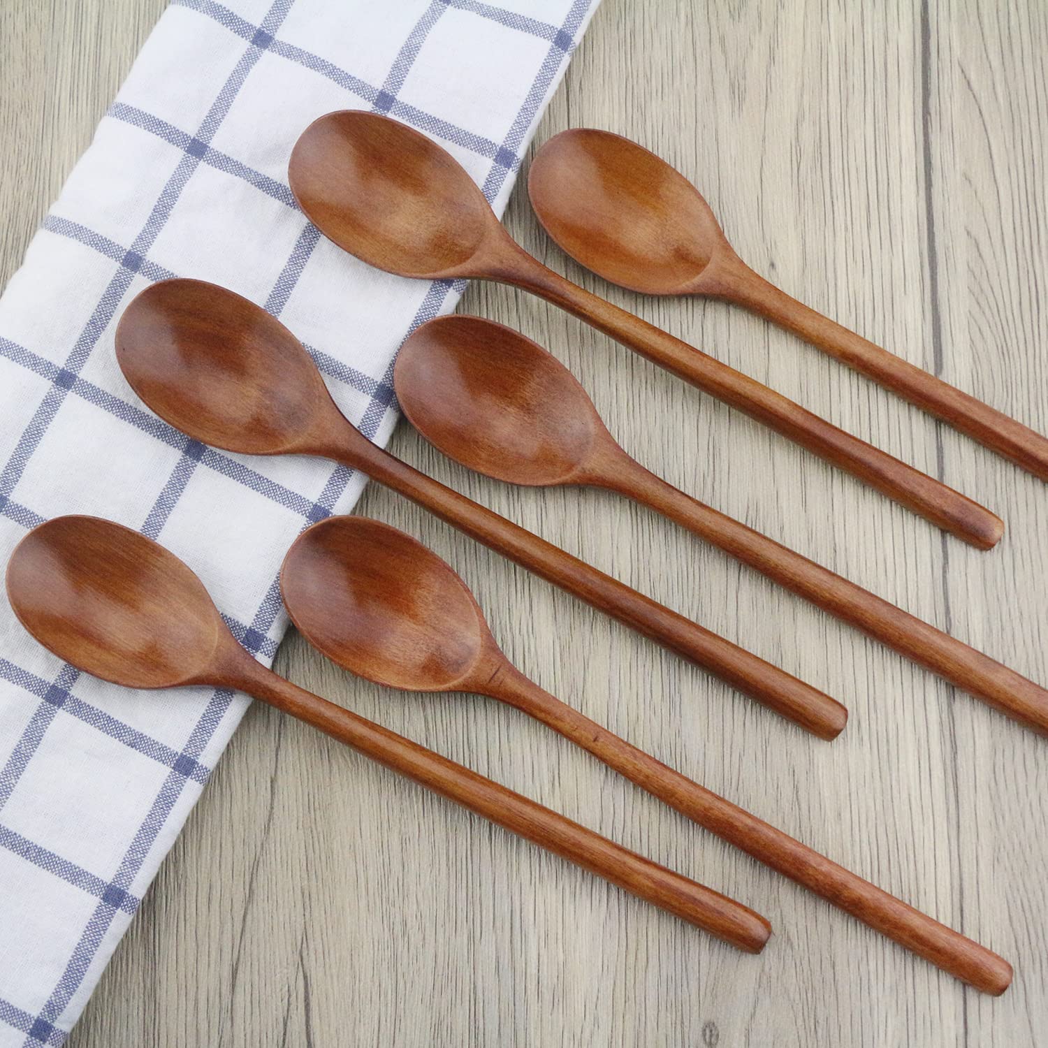 6 szt. Drewniane Łyżki Zastawa – Tea Coffee Utensils recenzja i cena