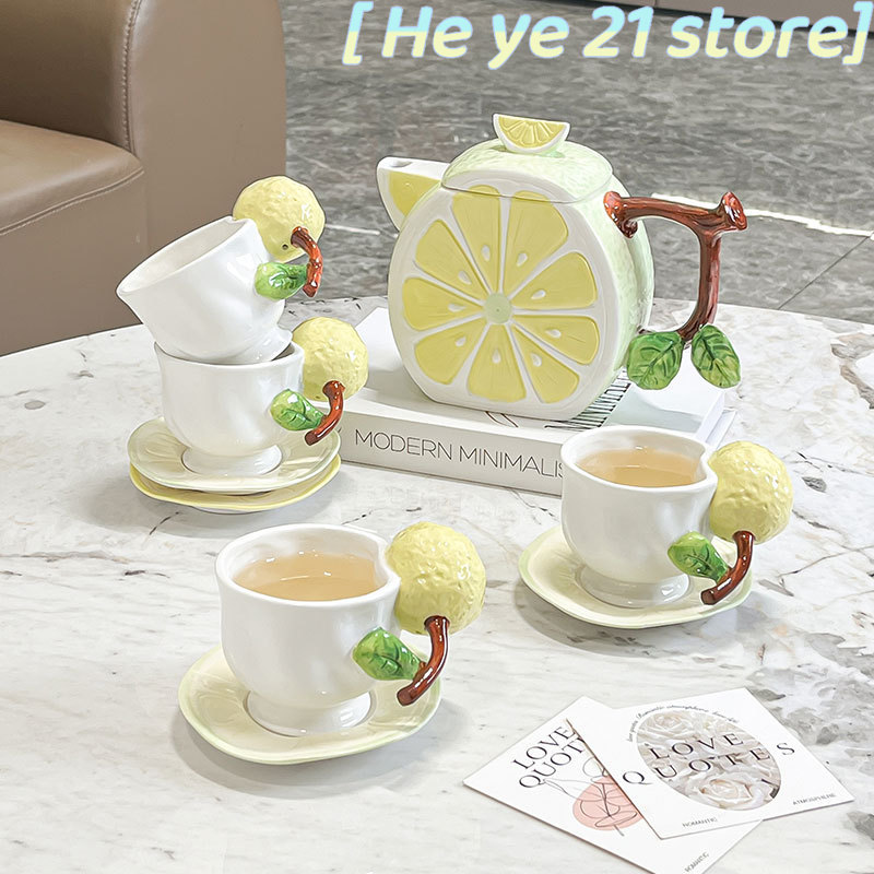 Zestaw filiżanek i spodków 3D  – Lemon Tea Coffee recenzja i cena
