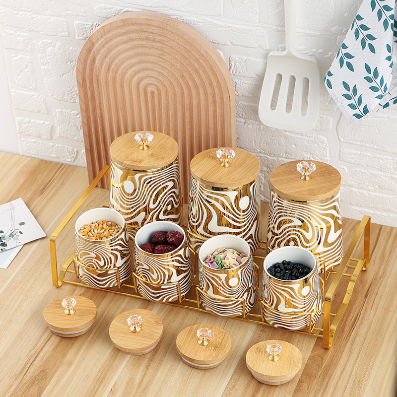 Zestaw 7 kolorowych, szkliwion – Canister Coffee Sugar Tea recenzja i cena