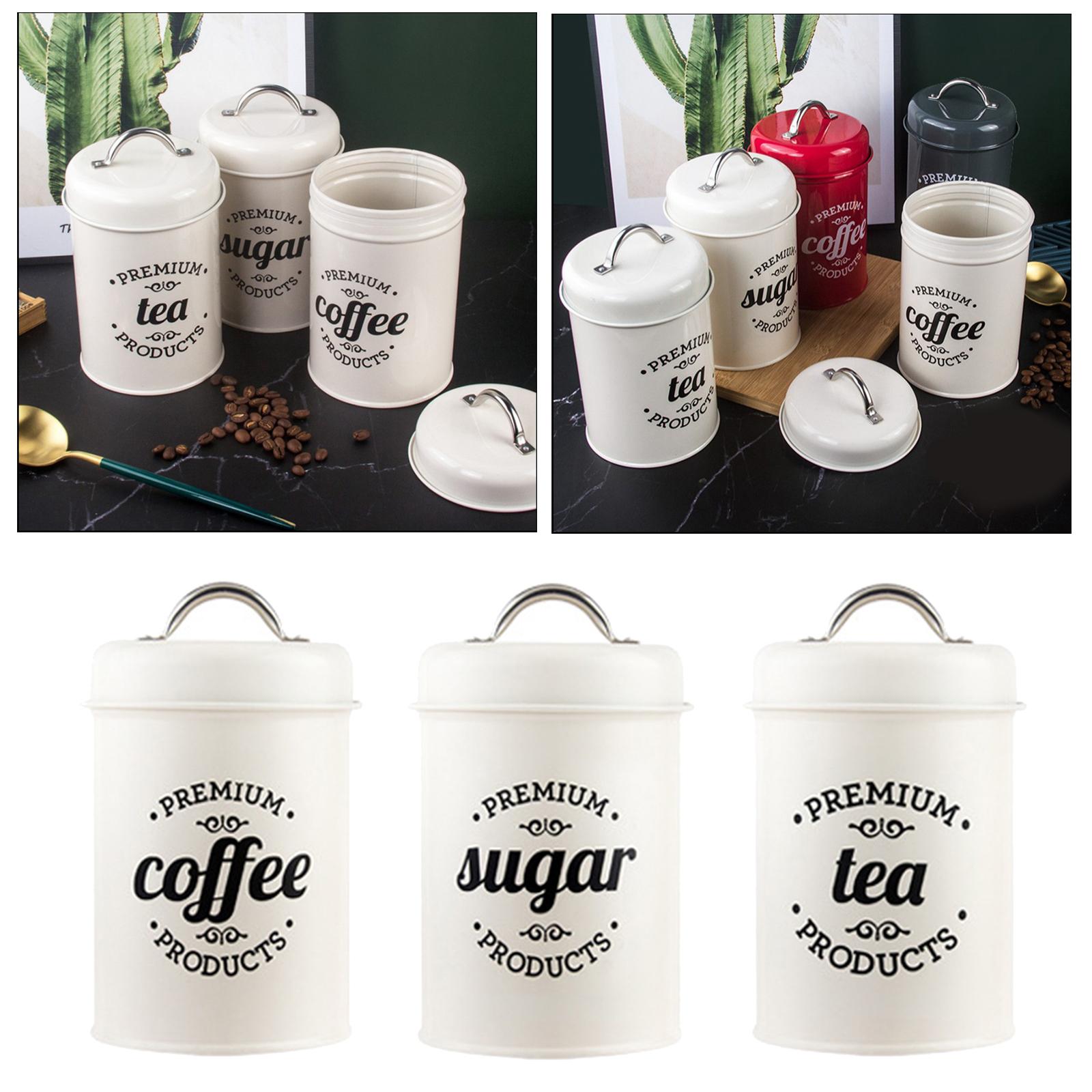Metalowy zestaw pojemników kuc – Canister Coffee Sugar Tea recenzja i cena