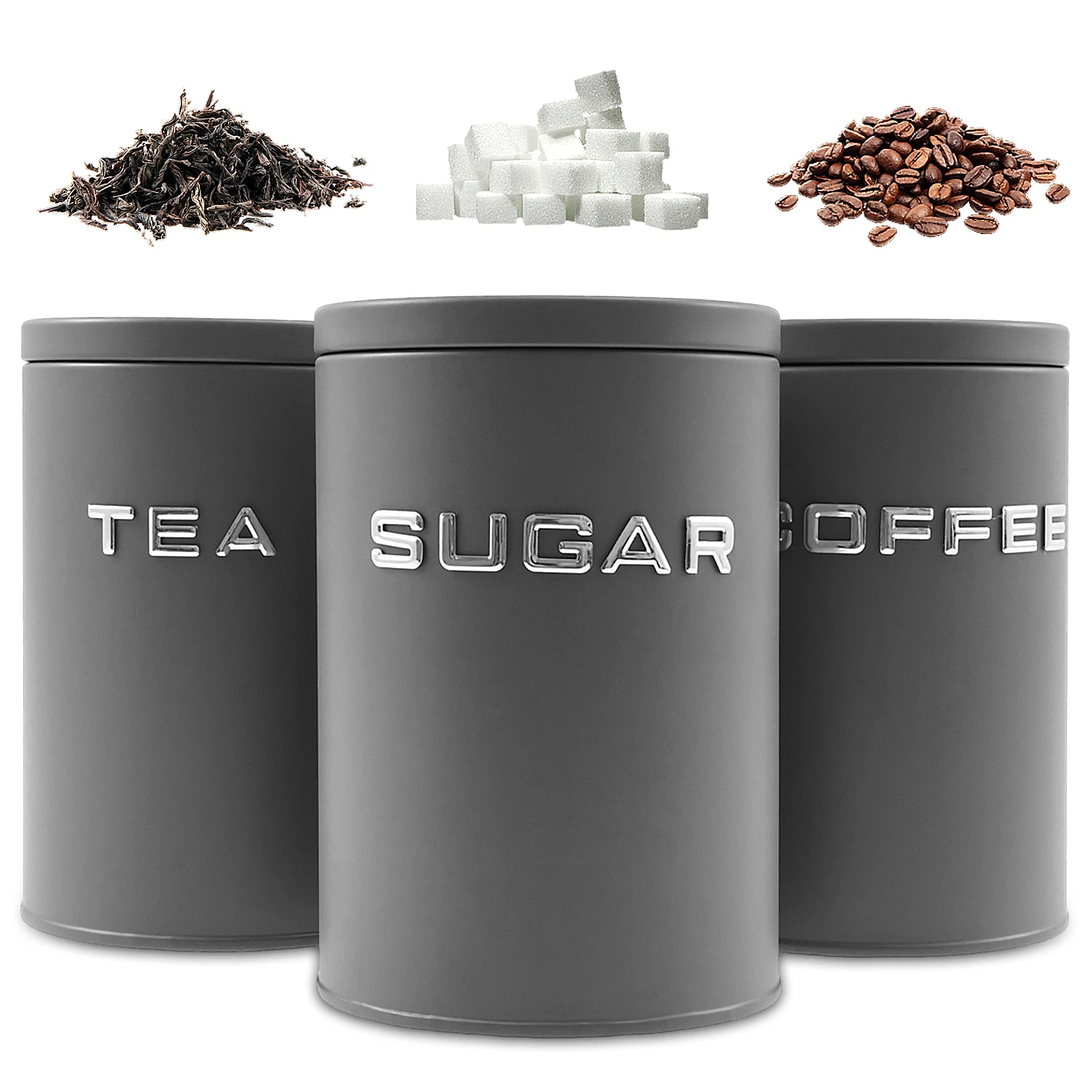 3 szt. Pojemniki na herbatę, k – Canister Coffee Sugar Tea recenzja i cena